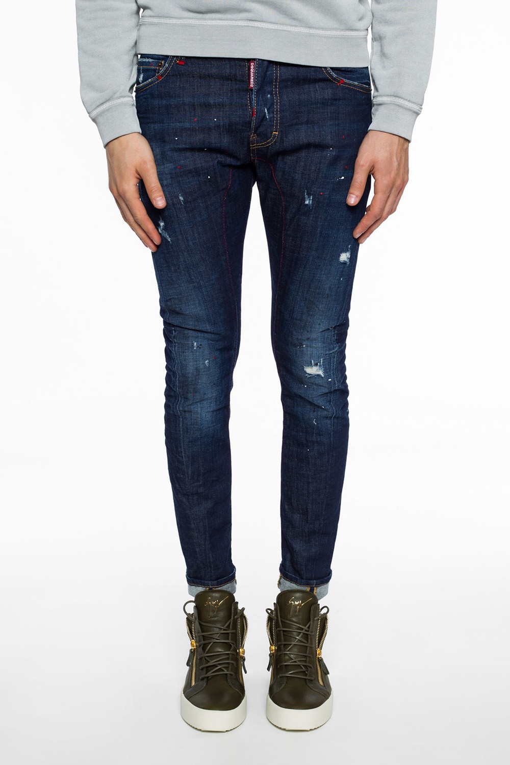 蓝色'Tidy Biker Jean' jeans Dsquared2 - Vitkac 中国